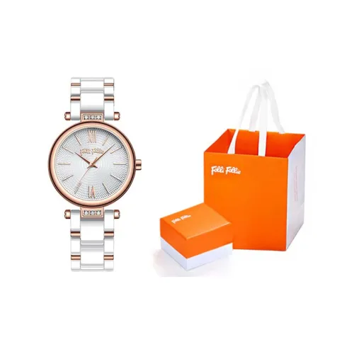 Folli Follie Женские часы Кварцевый механизм Керамика Ремешок Белый циферблат WF22B007PEB