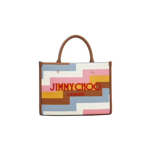 Jimmy Choo Сумка Tote из холста Сумка для покупок Сумка через плечо Сумка обычная Женская Многоцветная