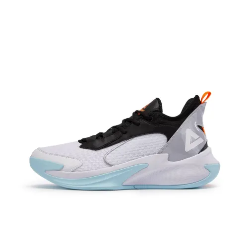 PEAK Шокабассорбер Slip-Resistant Abrasion-Resistant Дышащий Низкий Топ Баскетбольные Кроссовки Мужские Белый Черный