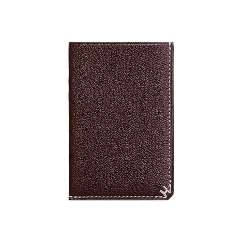 HERMES H Sellier Mysore Chevro Кошелек Держатель для карт Унисекс Седло Красный