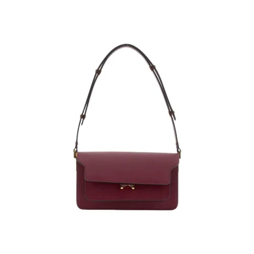 MARNI Основная часть Телячья кожа Сумка через плечо Сумка на плечо Женская Бордо