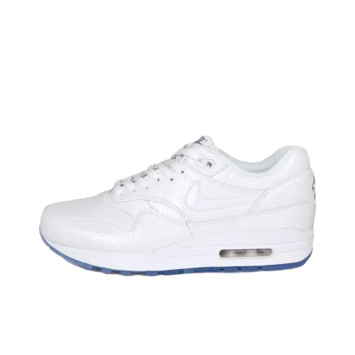 Nike Air Max 1 Low Топ Беговые кроссовки Унисекс Белый