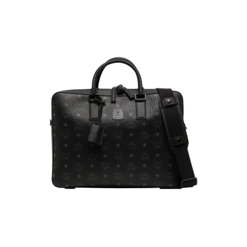 MCM Canvas Leather Briefcase Сумка через плечо Сумка Мужская Черная