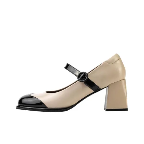 Wonderful Couple Грубый каблук Туфли Мэри Джейн 6,5 см Женские