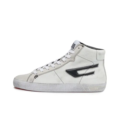 DIESEL S Leroji Высокие Кроссовки для скейтбординга Женские Бежево-черные