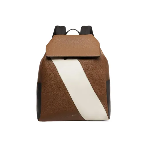 BALLY Телячья кожа с рельефным узором Рюкзак Мужской Коричневый