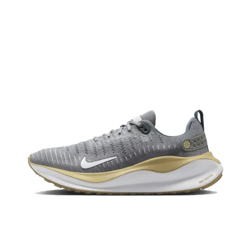 Nike React Infinity Run Flyknit 4 Slip-resistant и дышащий низкий топ беговые кроссовки мужские серый платина