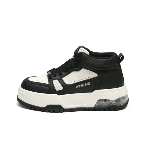 WOOS BOBO Низкие кроссовки для скейтбординга женские черный белый цветовая схема