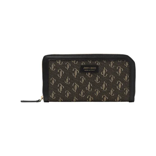 Jimmy Choo Телячья кожа Жаккард Кошелек Женские Умбра