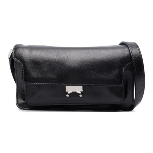 MARNI Основная часть Телячья кожа Сумка через плечо Сумка на плечо Мужской Черный