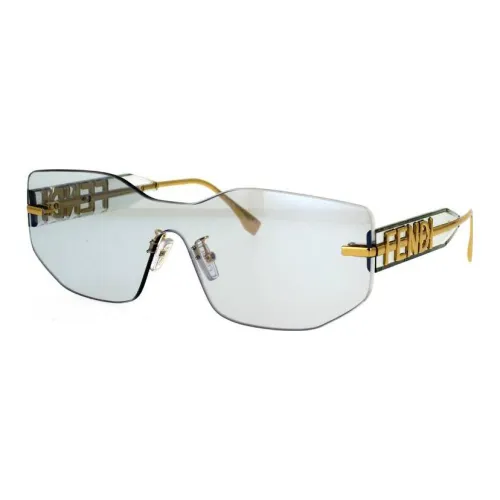 FENDI Металл Нерегулярная форма Солнцезащитные очки Женские Золото