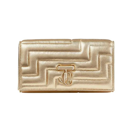 Jimmy Choo Напп Кожа Сумка через плечо Кошелек Женский Золотой