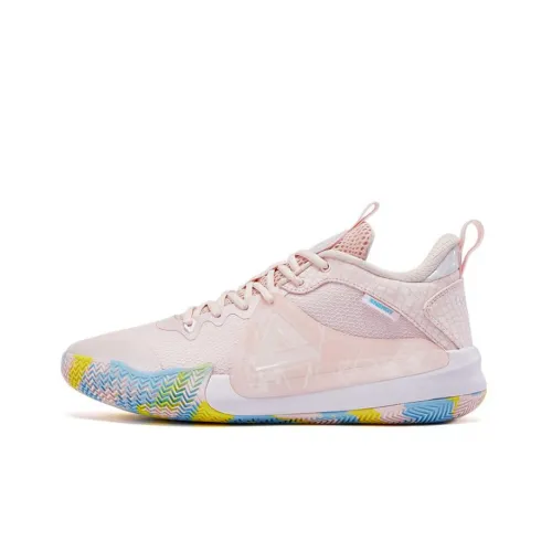 PEAK Шокабассорбер Slip-Resistant Дышащий Низкий Топ Баскетбольные Кроссовки Мужские Розовые