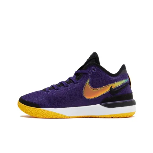 Nike LeBron NXXT Gen Slip-Resistant Low Top Баскетбольные кроссовки Мужские Фиолетовые Желтые