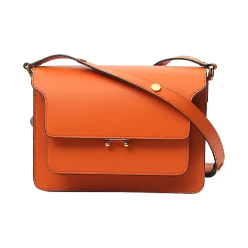 MARNI Основная часть Телячья кожа Сумка через плечо Средний Женские Апельсин