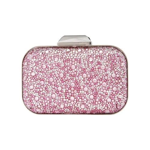 Jimmy Choo Кристалл Swarovski Замша Клатч Женские Розовый Многоцветный