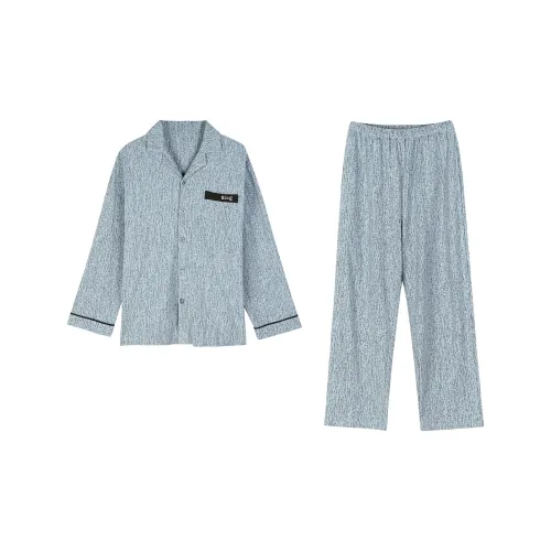 XUANZHITING Светло-синий Мужской Пижамный комплект