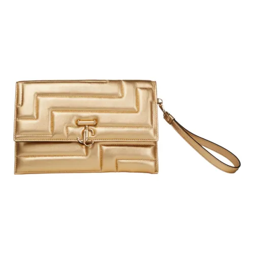 Jimmy Choo Металлик Кожа Конверт Сумка Клатч Женская Золотая