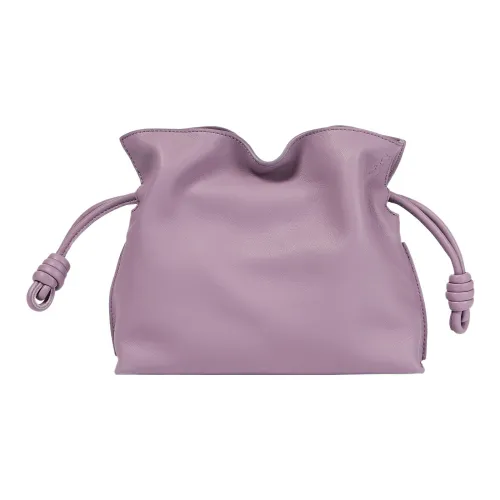 LOEWE Flamenco Коровья кожа Одно плечо Через плечо Клатч Мини Женский Розовый Фиолетовый
