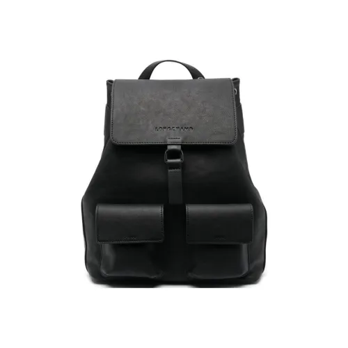 LONGCHAMP 3D Телячья кожа Рюкзак Маленький Женский Черный