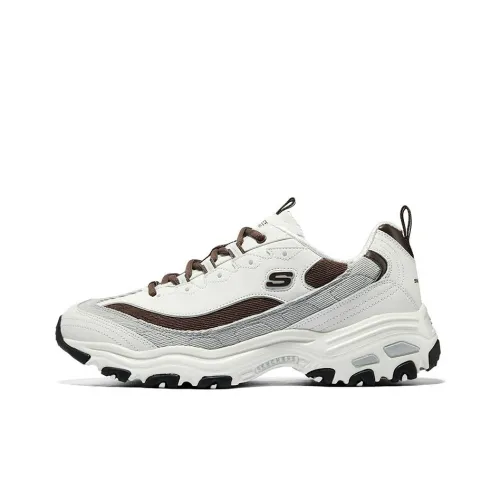 Skechers D'LITES 1,0 Low Топ Уличная обувь Мужская Белый Коричневый Черный