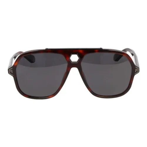 PHILIPP PLEIN Ацетат Aviator Солнцезащитные очки Женские Красный Коричневый