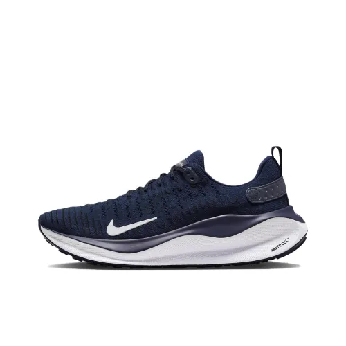 Nike React Infinity Run Flyknit 4 Амортизаторы Slip-resistant Низкий топ Тренировочные беговые кроссовки Мужские Синий
