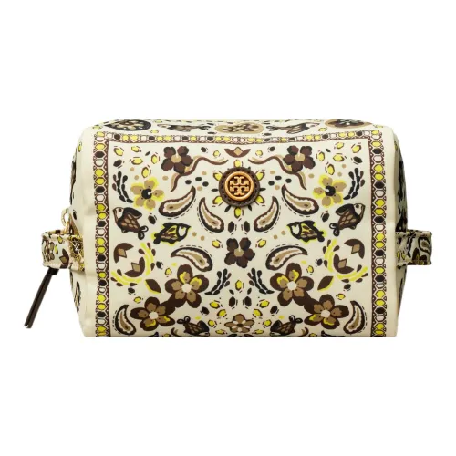 TORY BURCH Переработанный полиэстер Косметичка Большая Женская Айвори Белый