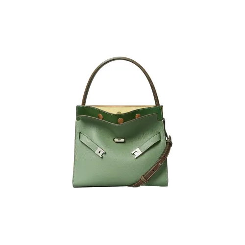 TORY BURCH Lee Radziwill Litchi Grain Кожа с Замшей Сумка через плечо Сумка Маленькая Женская Зеленая