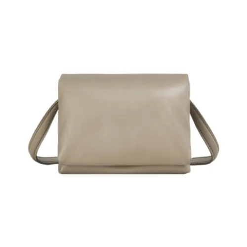 MARNI Телячья кожа Одно плечо Через плечо Клатч Мини Женский Бежевый