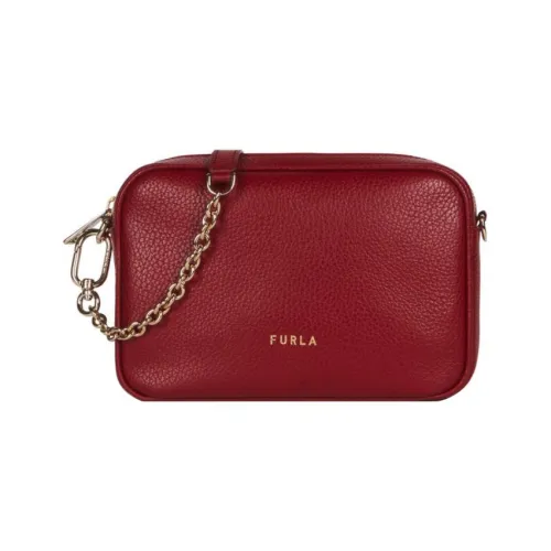 Furla Real Кожа Camera Сумка Сумка через плечо Мини Женская Красная