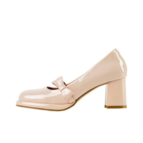 Wonderful Couple Грубый каблук Туфли Мэри Джейн 6 см Женские