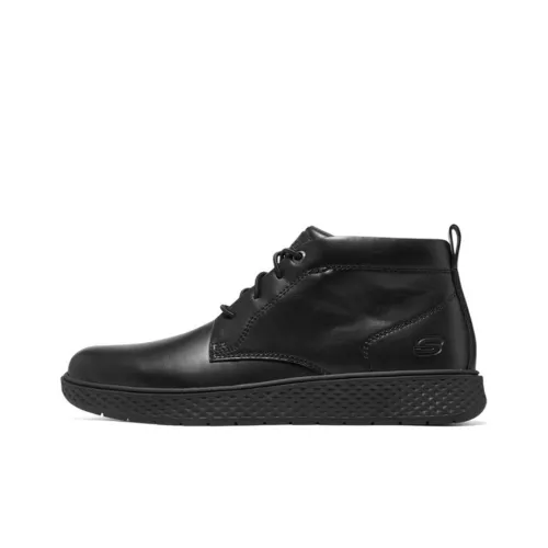 Skechers BURKETT Мужская повседневная обувь, высокие кеды, черные