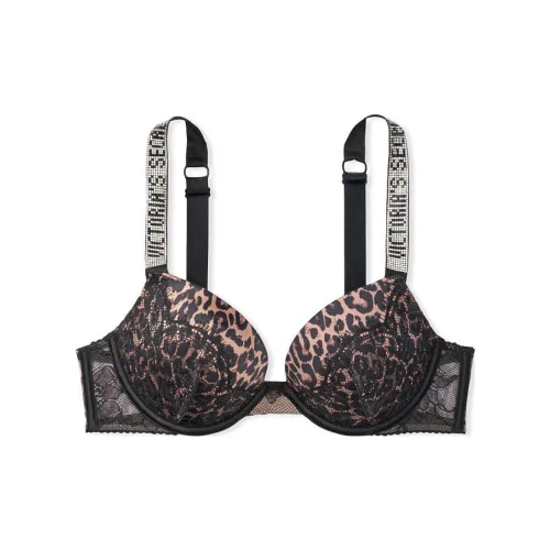 Victoria's Secret Женские бюстгальтеры с черным леопардовым принтом