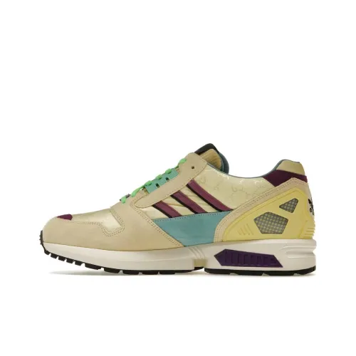 Adidas Originals x GUCCI ZX 8000 Устойчивый к истиранию Низкий Топ Спортивная Повседневная Обувь Женская Бежевая