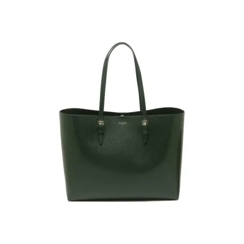 SAINT LAURENT East West Кожа Комбинированная Сумка Тоут Сумка Сумка для покупок Сумка на плечо Сумка Женская Зеленая