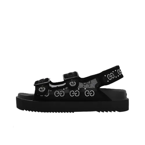 GUCCI GG Пляжные сандалии Женские Черный