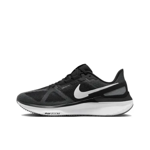 Nike Zoom Structure 25 Беговые кроссовки Низкий топ Черный/Белый/Железо-серый Мужской