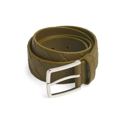 Bottega Veneta Телячья кожа Кожаные ремни Мужской Зеленый Ширина 3,5 см