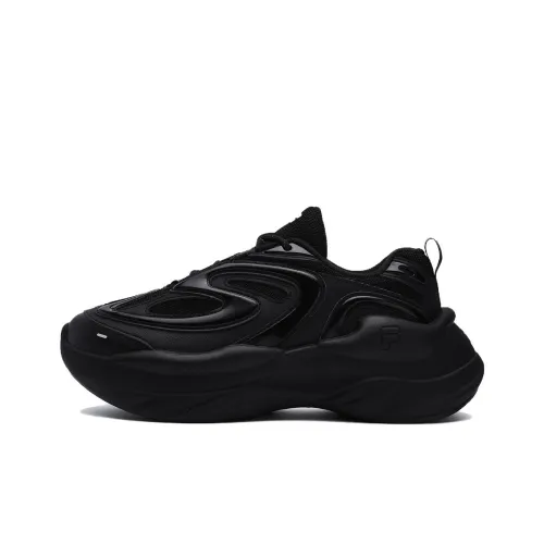 FILA FUSION BUZZARD Meteor Shoes Амортизация Противоскользящее покрытие Низкий топ Повседневная обувь Женская Черный
