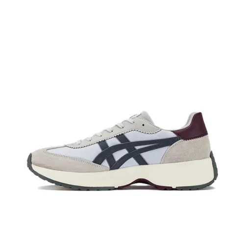Onitsuka Tiger Traidio Шокабойеры Противоскользящие Устойчивые к истиранию Низкий Топ Повседневный Унисекс Бежевый Серый
