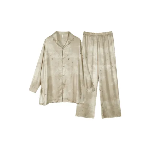 Супермягкий × Помощь для сна, Туманный Облако Абрикос Женские Пижамные комплекты