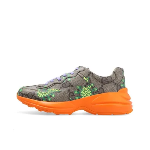 GUCCI Rhyton Low Топ Повседневная обувь Мужская Коричневая