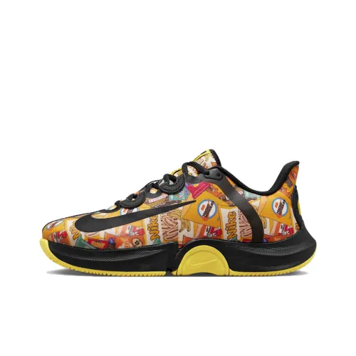 Nike Air Zoom GP Turbo Shock Absorbers Низкий Топ Кроссовки для тенниса Женские Черные Желтые