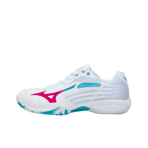 Mizuno Wave Claw Бадминтонная обувь Низкий топ Белый Розовый Синий Унисекс