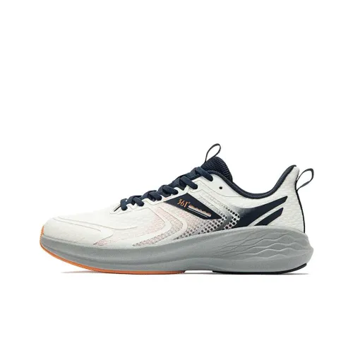 361° QU!KFOAM Амортизаторы Slip-on Устойчивый к истиранию Низкий Топ Беговые кроссовки Мужские Белый Синий