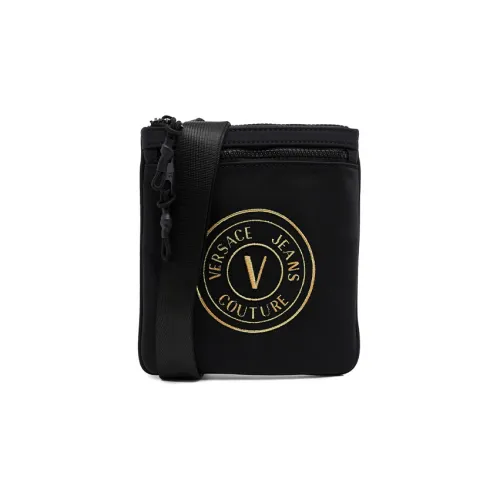 VERSACE JEANS COUTURE Полиамид Курьер Сумка Сумка через плечо Мужская Черная