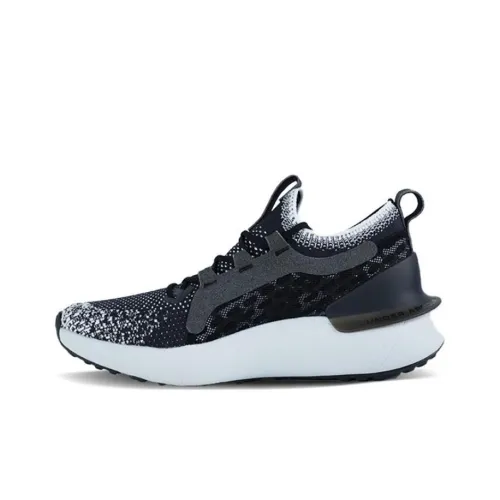 Under Armour HOVR Phantom 3 Амортизация Устойчивый к истиранию Дышащие Низкие кеды для бега Мужские Черный Белый