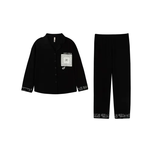 DAMOS·LOVE Пижамный комплект Осенний Женский Черный