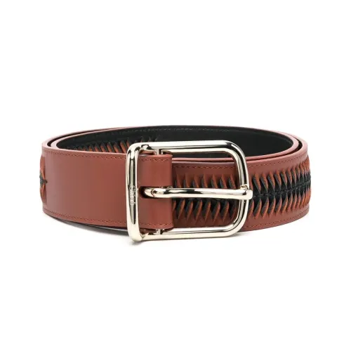 Chloe Декоративный шов булавка кожа ремни женский коричневый ширина 4 см